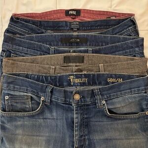 Men's Designer Denim Jeans  Pants Lot Size 34 Paige Joe’s Lucky J Brand Fidelity
